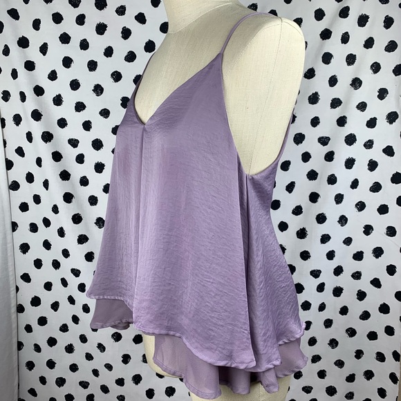 Valette Lavender Ruffle Tank Top - Picture 2 of 7